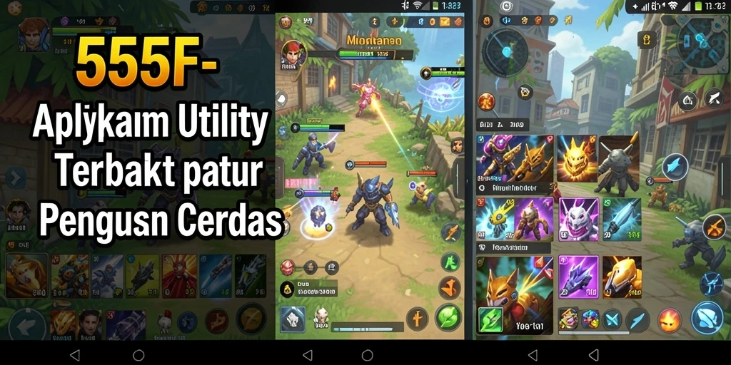 Screenshot utama 555F menampilkan antarmuka aplikasi Utility yang intuitif.