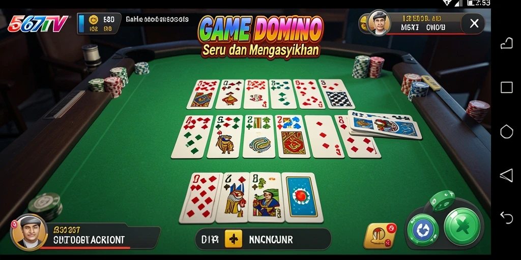 Tampilan gameplay seru dari 567TV yang memikat hati para pemain Domino.