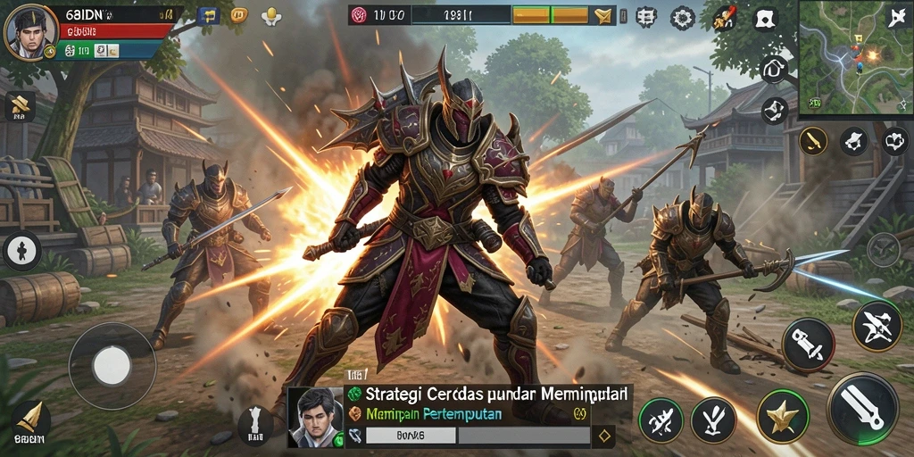 Tampilan gameplay strategi yang menegangkan di 68IDN.