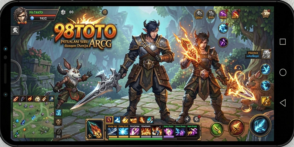 Tampilan gameplay ARPG yang mendebarkan dan penuh aksi dalam 98TOTO.