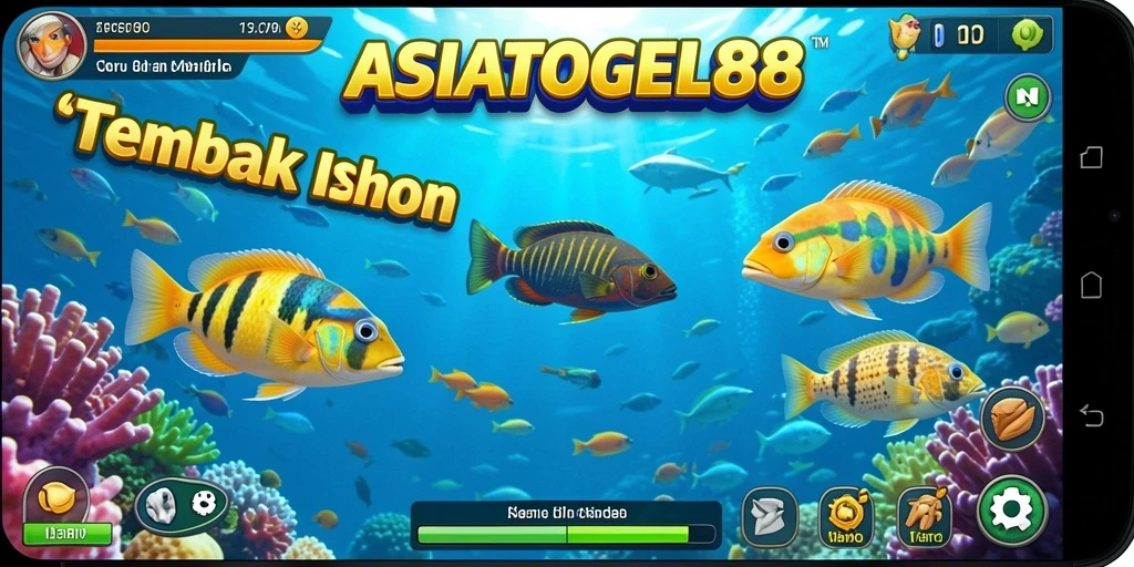 Tangkapan layar menunjukkan aksi menembak ikan yang seru di ASIATOGEL88.
