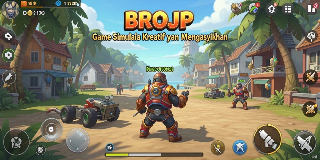Tampilan gameplay <strong>BROJP</strong> yang menakjubkan dengan lingkungan interaktif.