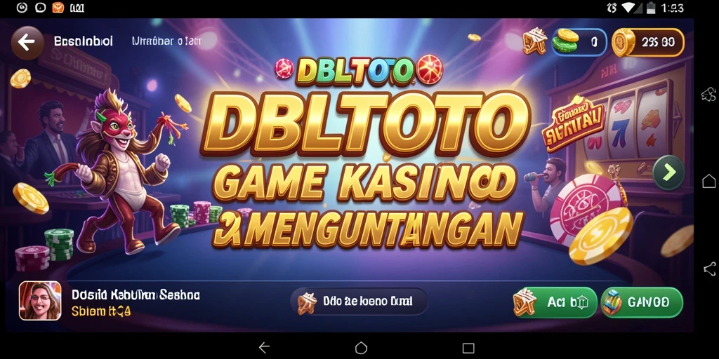 Screenshot gameplay DBLTOTO yang menampilkan momen mendebarkan di Kasino.