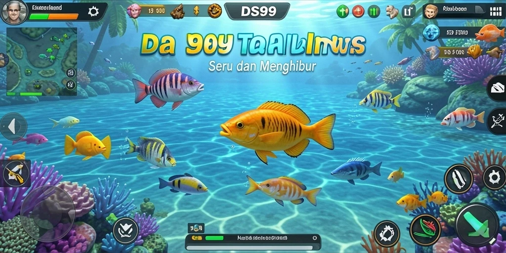 Tampilan gameplay seru menangkap ikan di DS99.