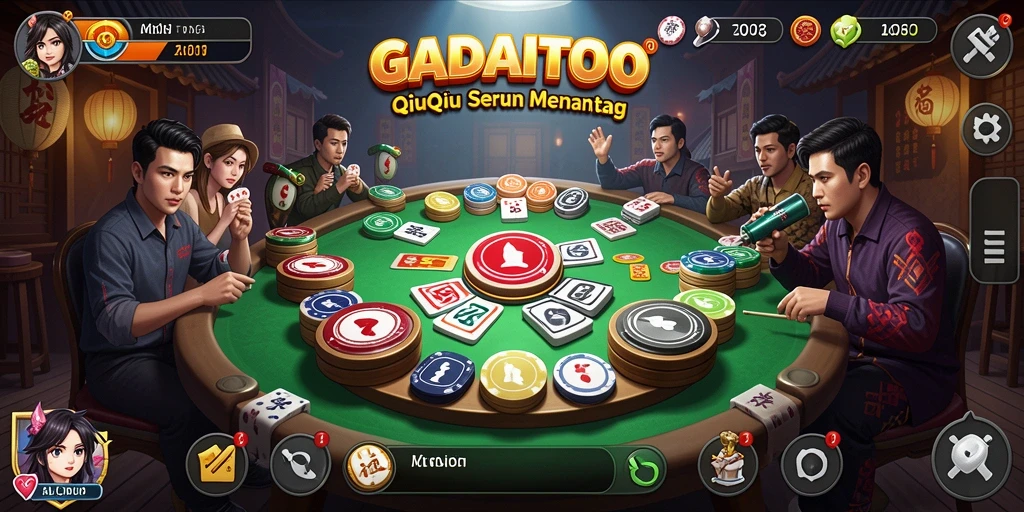 Tangkapan layar GADAITOTO menampilkan gameplay menarik QiuQiu.