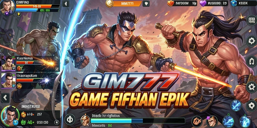 Screenshot gameplay GIM777 menampilkan aksi pertarungan yang mendebarkan.