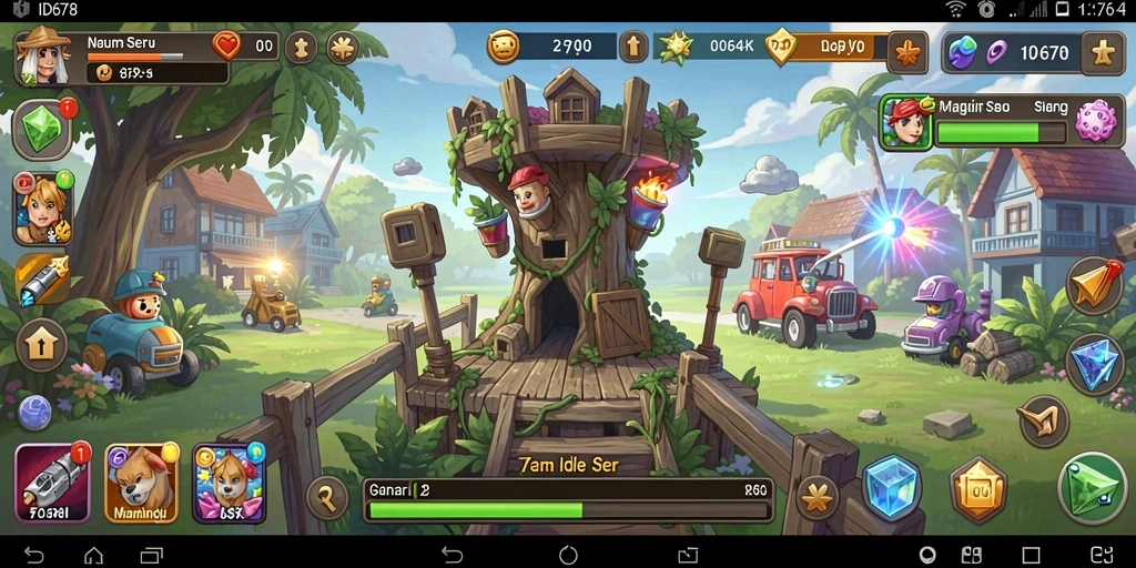 Tangkapan layar ID678 menampilkan gameplay Idle yang menawan.
