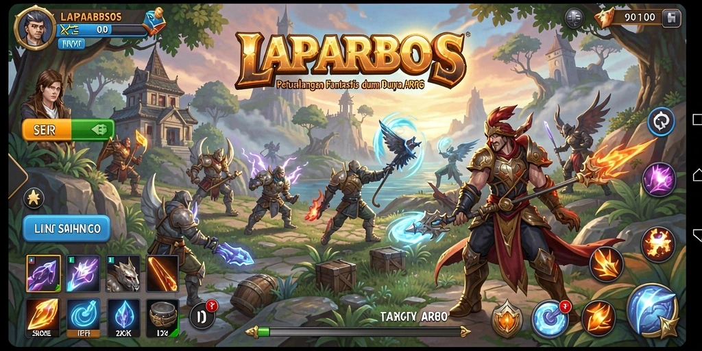 Tampilan layar gameplay LAPARBOS yang menarik dan penuh aksi.