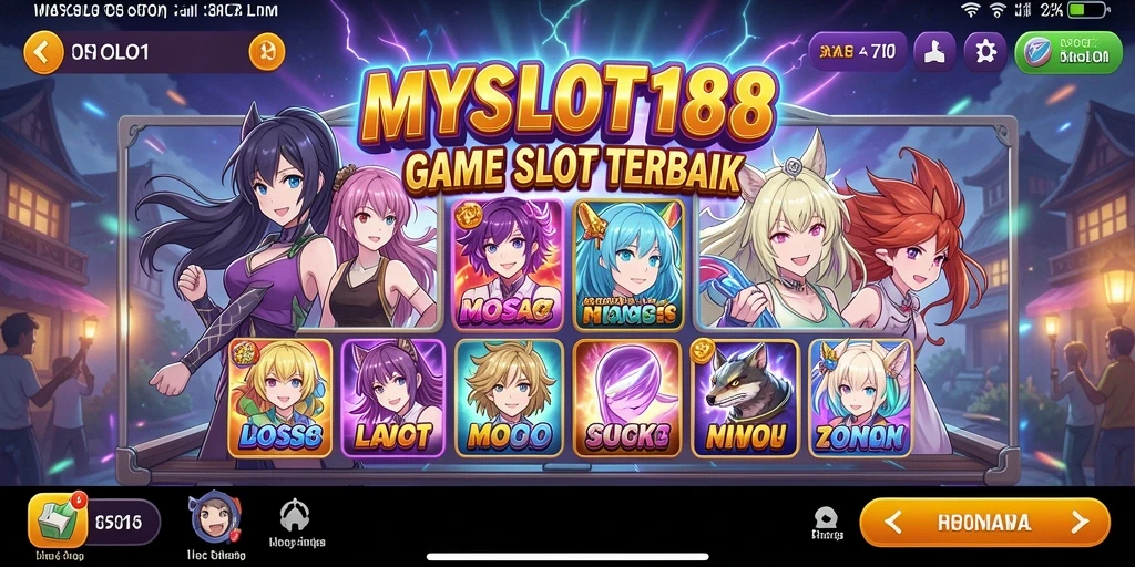 Tampilan gameplay MYSLOT188 dengan karakter anime yang menarik.