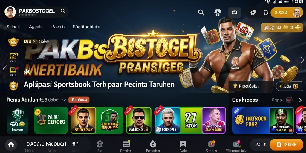 Screenshot PAKBOSTOGEL menampilkan antarmuka taruhan olahraga yang menarik.