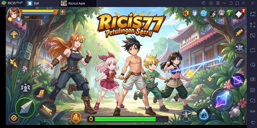 Tampilan mendebarkan dari gameplay RICIS77 dengan karakterAnime.