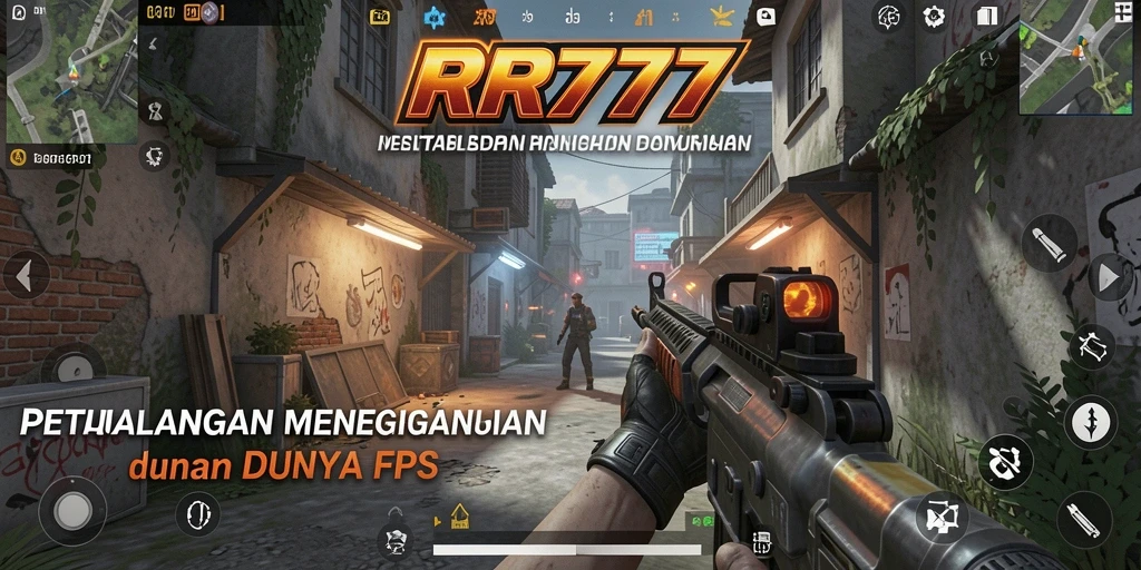 Screenshot permainan FPS spektakuler dari RR777.