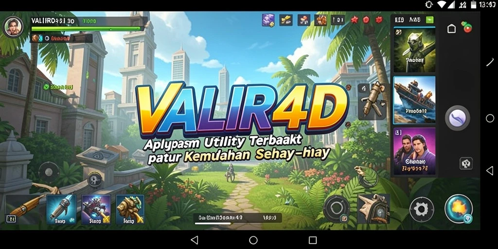 Tampilan antarmuka pengguna aplikasi VALIR4D yang intuitif dan mudah digunakan.