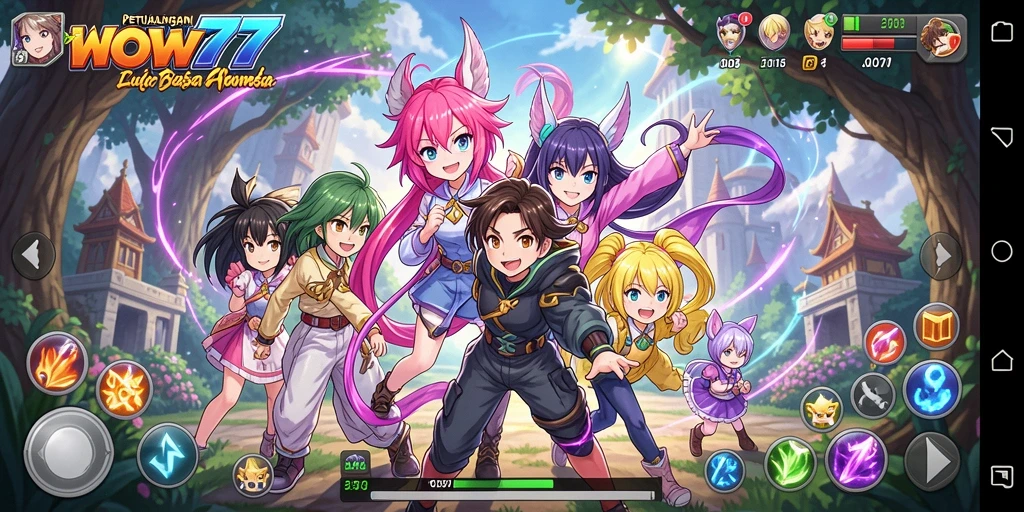 Gameplay WOW77 yang menakjubkan dengan karakter anime yang kaya.